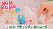 NUM NOMS CANDIE PUFFS GETS SMOOSHED | OFFICIAL PLAY VIDEO